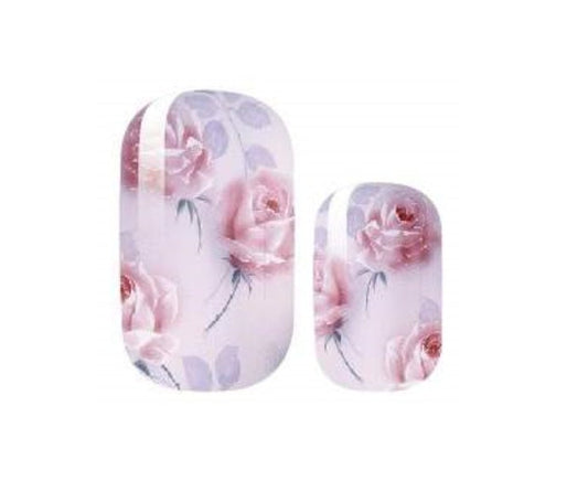 Pale Pink Roses - Nail Wraps - Dry Nail Polish - Long Wear Nail Wraps