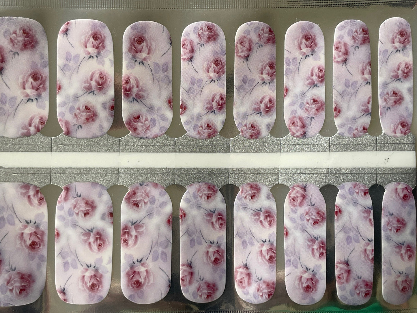 Pale Pink Roses - Nail Wraps - Dry Nail Polish - Long Wear Nail Wraps