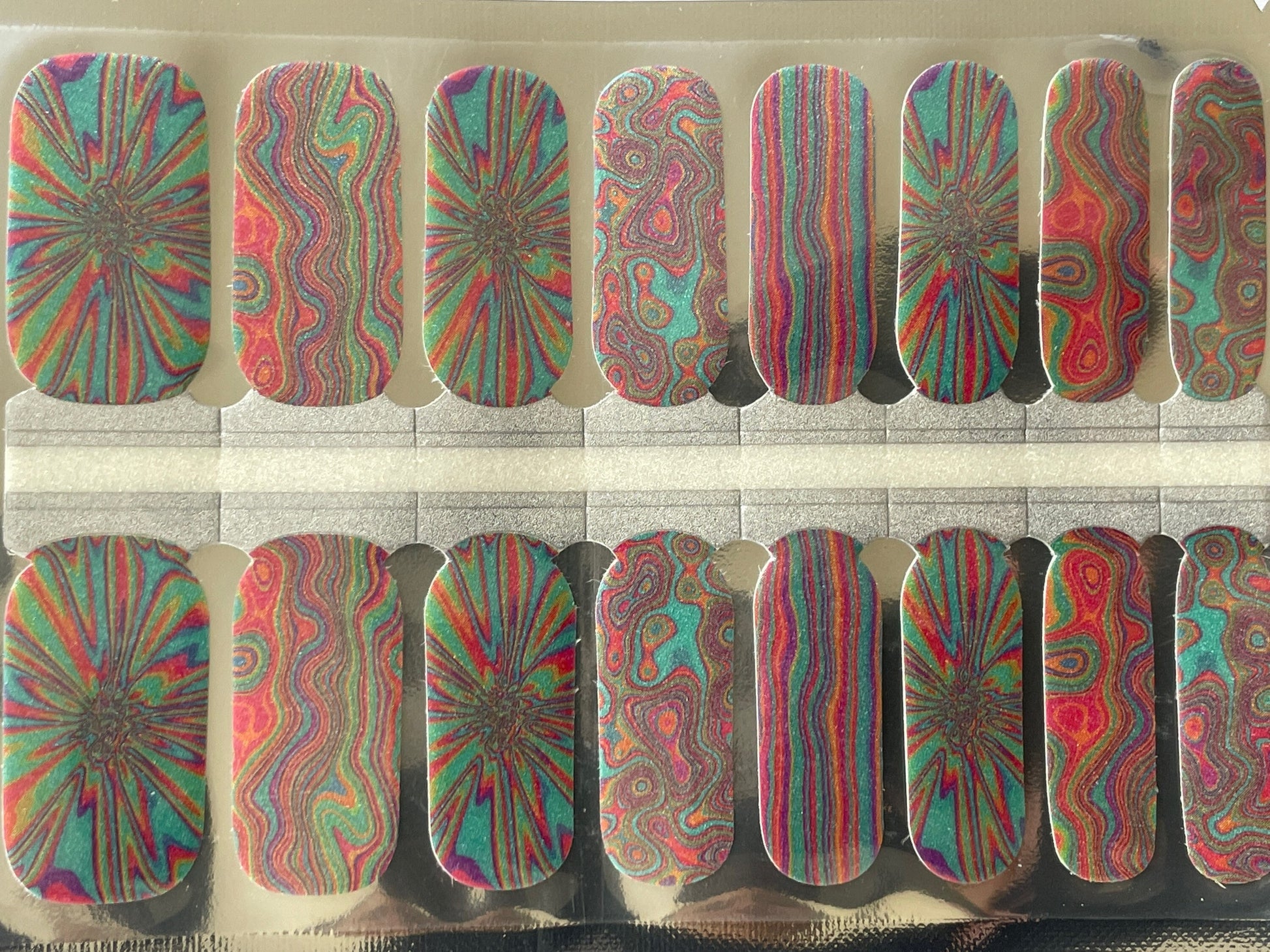 Nail Wraps - Nail Stickers - Lava Lamp - Trippy - Long Wear Nail Wraps - Nail Polish Wraps