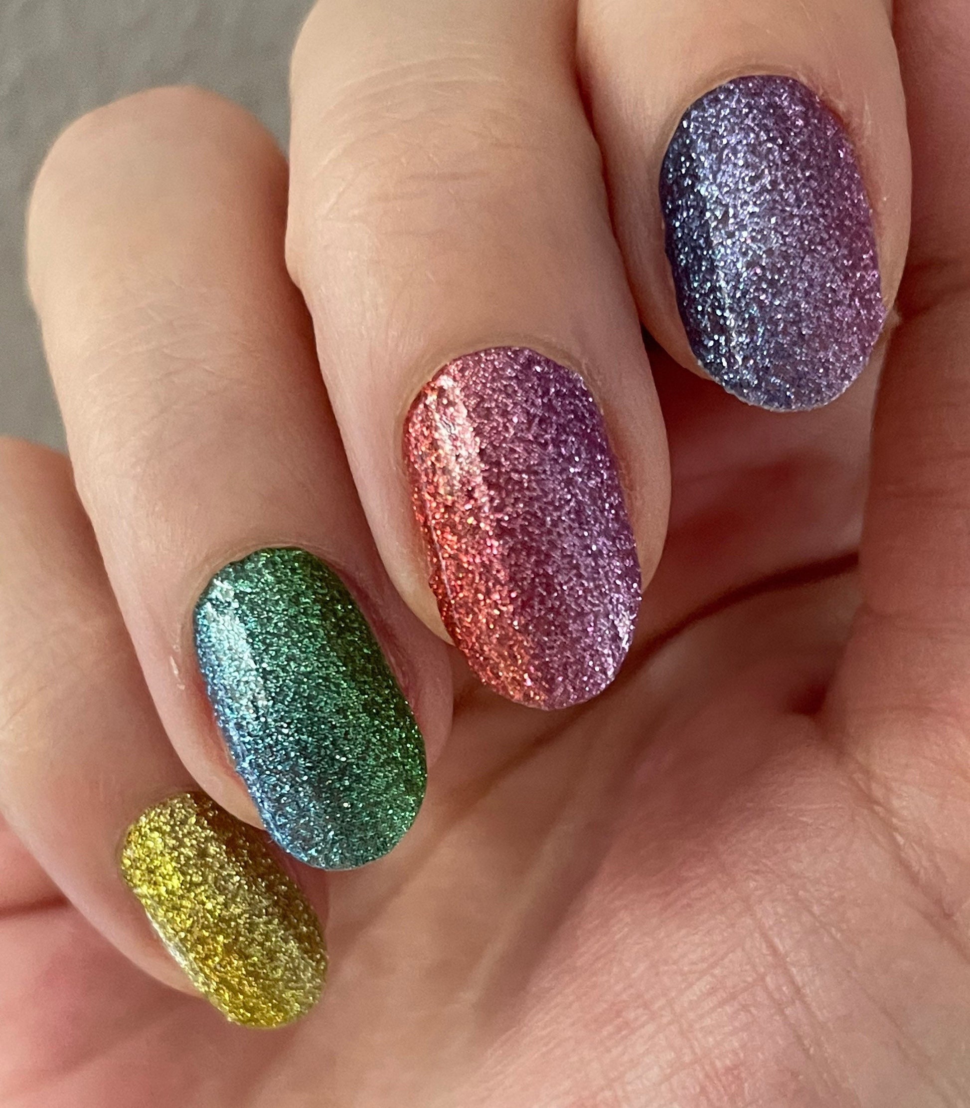 Ombre Rainbow - Pride - Dry Nail Polish - Long Wear Nail Wraps - Nail Strips