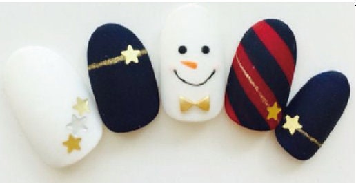 Classy Snowman Nail Wraps - Christmas Nail Decals - Holiday Nail Stickers