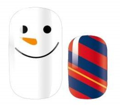 Classy Snowman Nail Wraps - Christmas Nail Decals - Holiday Nail Stickers