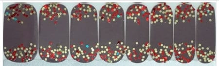 Christmas Spirit on Taupe - Long Lasting Nail Wraps - Nail Strips - Dry Nail Polish